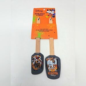 Disney Mickey Mouse Silicone Spatula & SPOON SET halloween 2 PACK HARD TO FIND